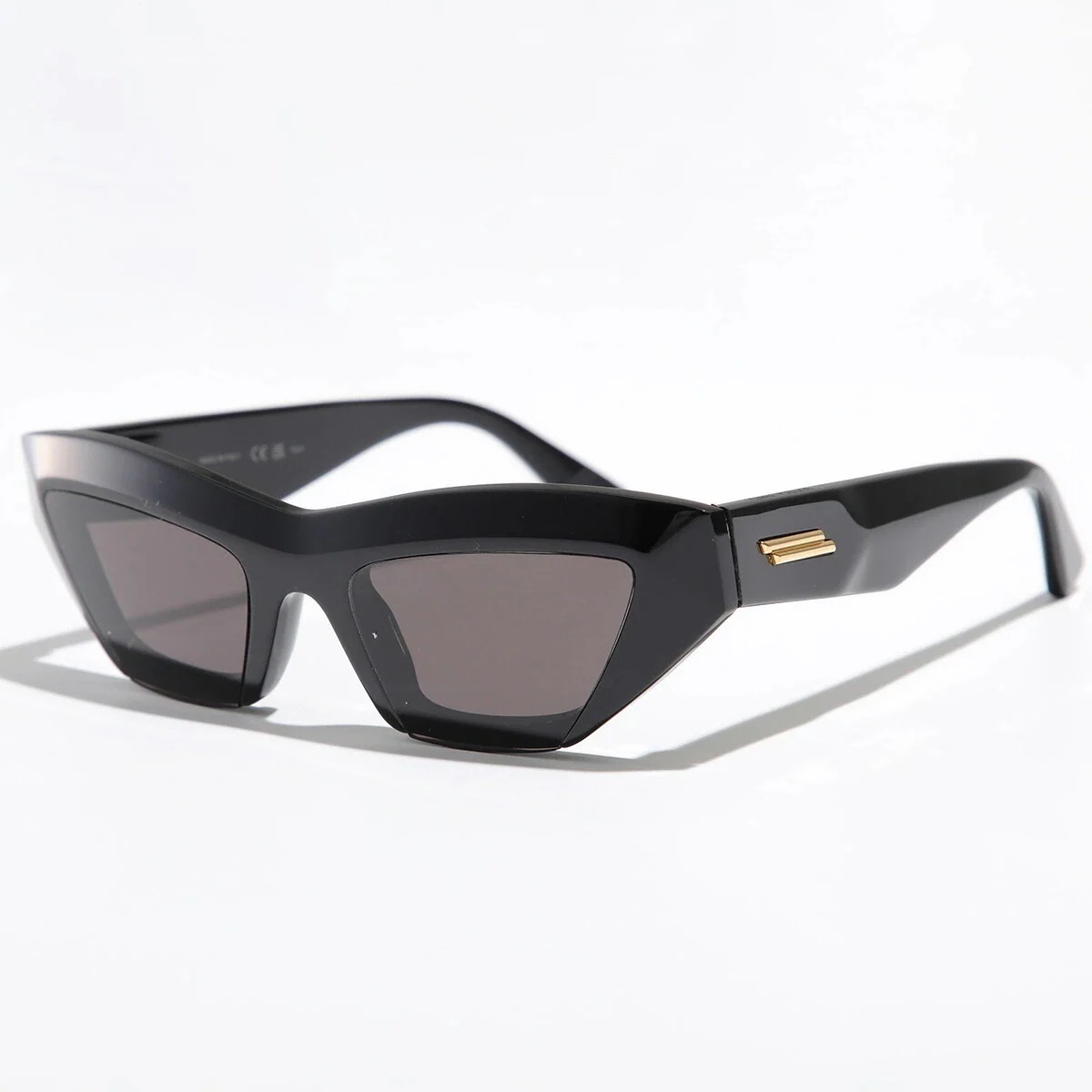 BOTTEGA VENETA ボッテガヴェネタ サングラス BV1219S レディース メンズ キャットアイ型 セルフレーム フルリム ロゴ アイウェア 001/BLACK-BLACK-GREY 【m