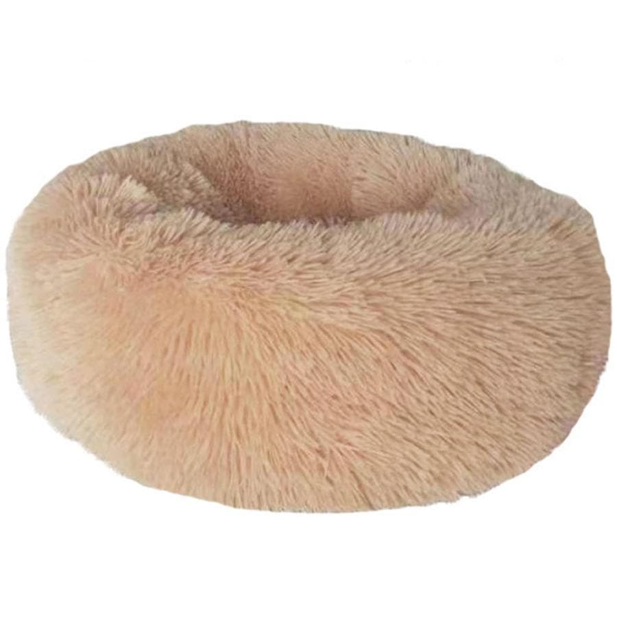 犬のベッド人工毛皮のドーナツ居心地の良い抱きしめソフト犬小屋ソファ豪華な受容的な大きな機械洗濯洗浄犬フェスティベッド栄養犬犬犬ベット