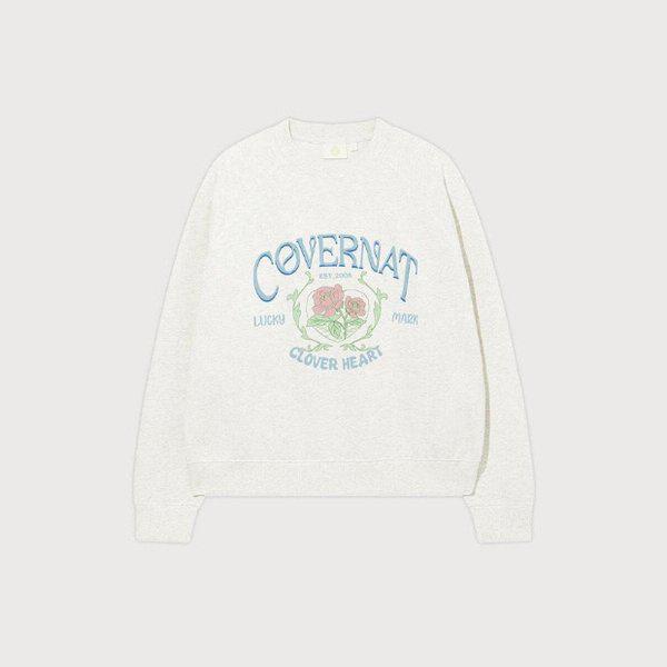 長袖Tシャツ JQS CO2501CR74-OT ウーマン ヴィンテージ グラフィック スウェットシャツ オートミール