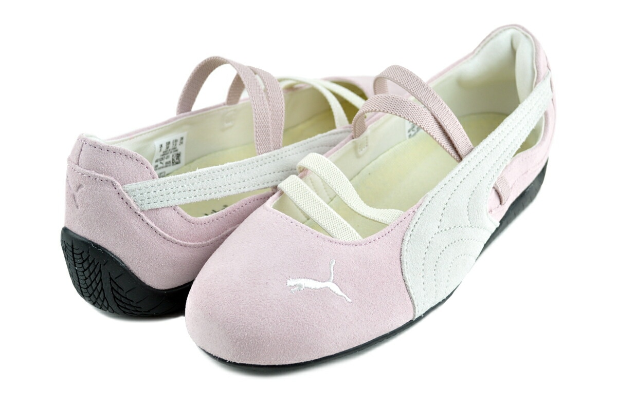 スピードキャット バレエ スウェード ウィメンズ ウィスプオブピンク ホワイト 401287-01