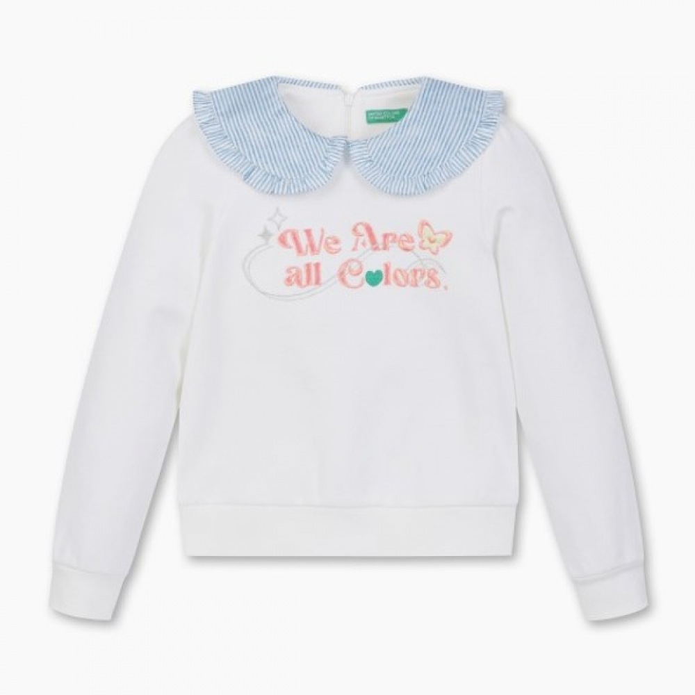 [ベネトンキッズ] ベネトンキッズフリルカラバタフライスウェットシャツ QAMT02411 IV