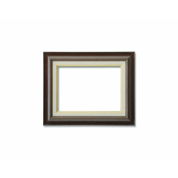 ( Pサイズ額 ) 油絵額 キャンバス額 木製 茶色 P6号 410×273mm ブラウン 油額 油絵額 額 額縁 フレーム 簡単装着 工具不要