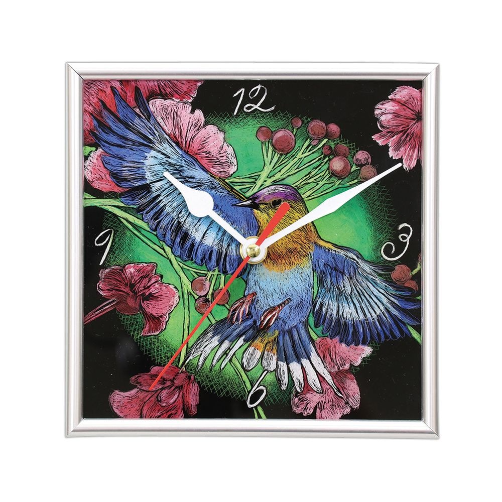 （まとめ買い）アートガラスフレーム時計 5060 [x3セット]