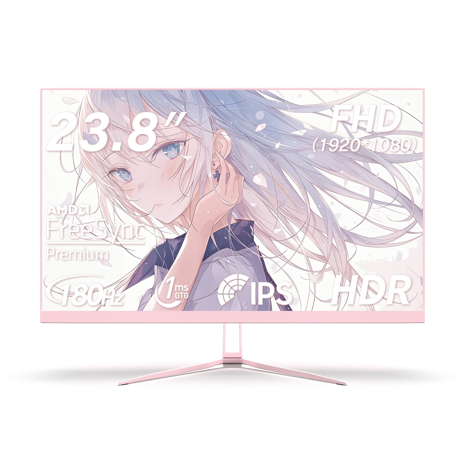 ゲーミング モニター ホワイト ピンク ブルー ブラック 23.8インチ FHD HDR 広視野角 IPSパネル 180Hz ブラックイコライザー ゲーム パソコン PC モニター