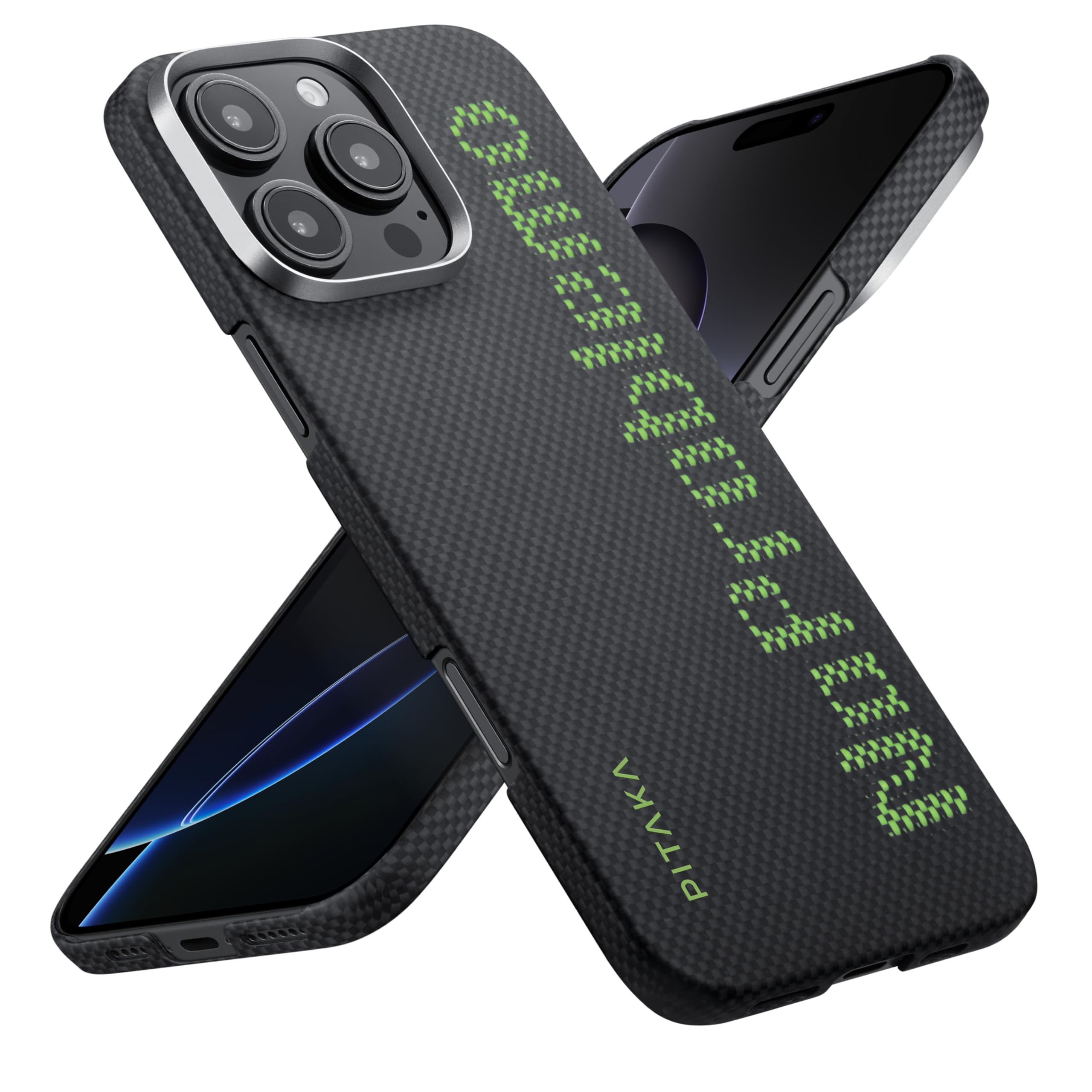 「PITAKA × Aries」iPhone 16 Pro Max用 ルミナス ケース MagSafe対応 蓄光 スマホケース アラミド繊維製