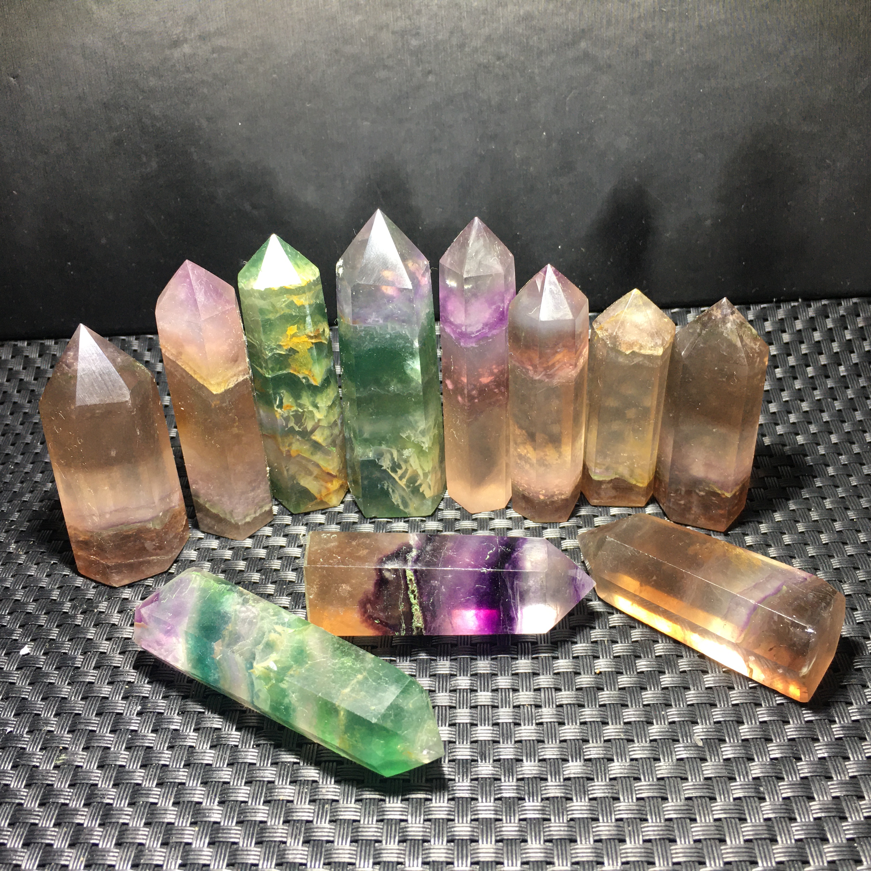 萤石柱子，天然水晶，640g