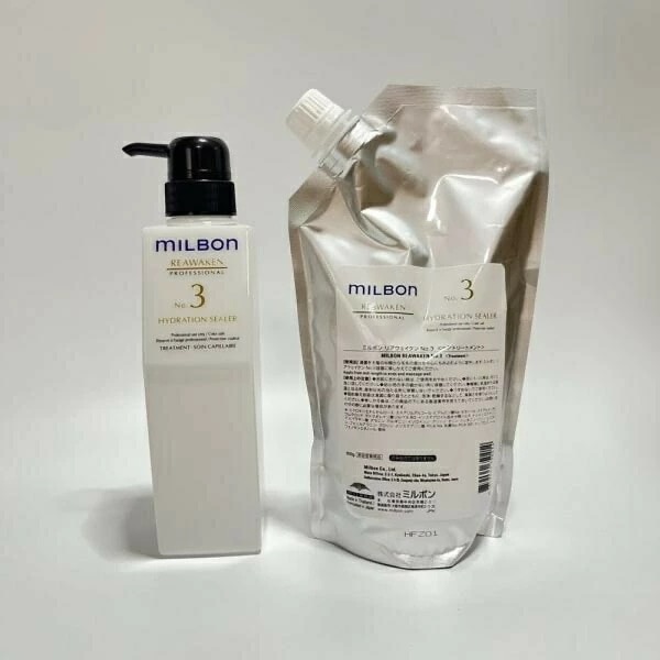 ミルボン リアウェイクン No.3 ハイドレーションシーラー 600g リニューイング サロントリートメント レフィル ボトル付き LSC 6,031円