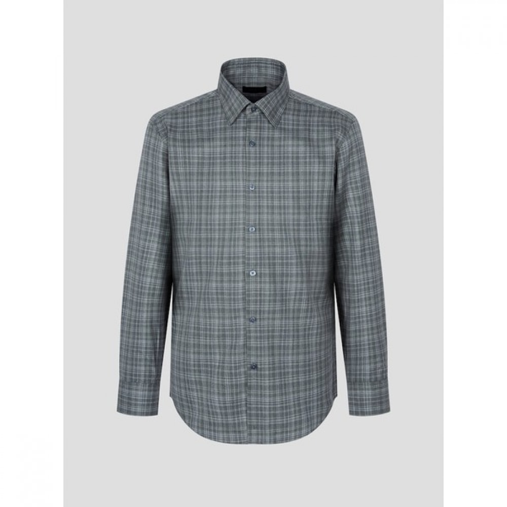 (ロガディス) ツイル起毛チェックレギュラーフィットシャツグリーン (MA4964AJ6M)