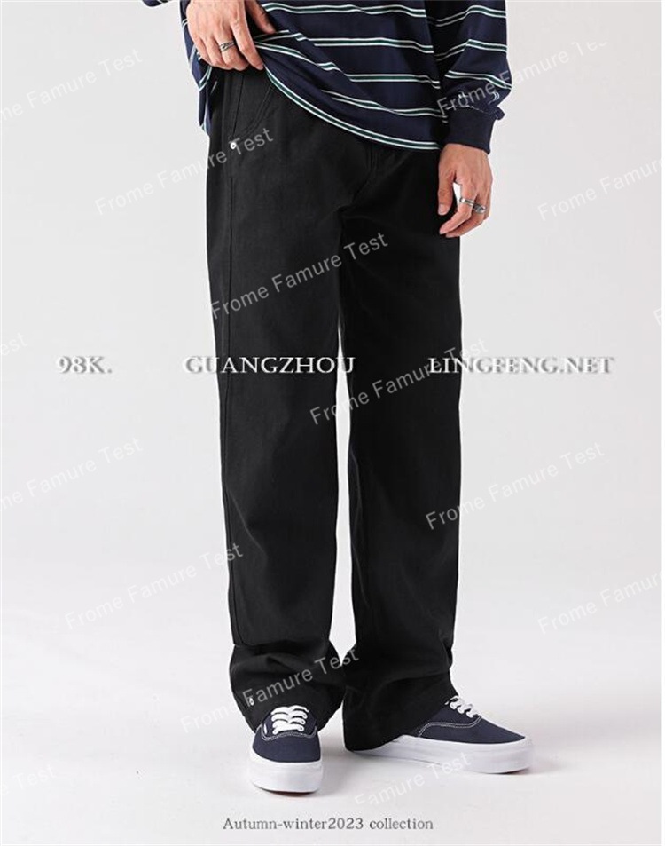 ジーンズボトムスストレートパンツワイドレッグパンツファッションメンズ服