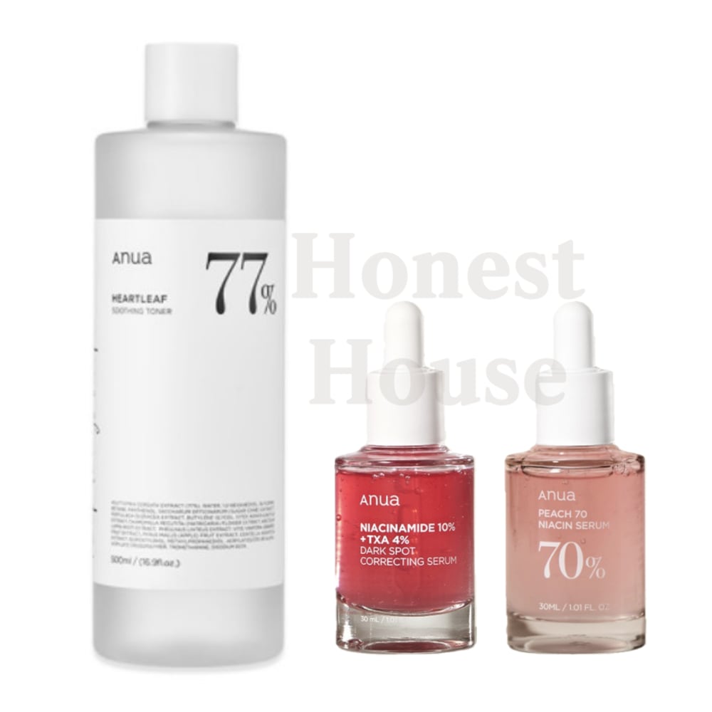 ドクダミ77% スージングトナー 500ml[+ダークスポットセラム30ml+桃70％ナイアシンセラム30ml]