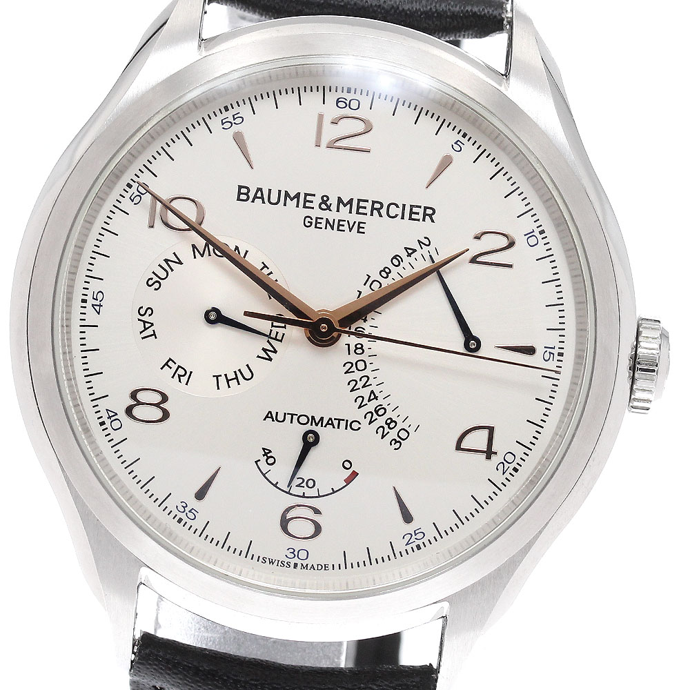 ボーム＆メルシェ Baume & Mercier M0A10149 クリフトン レトログラード 自動巻き メンズ 良品 保証書付き_937411【中古】
