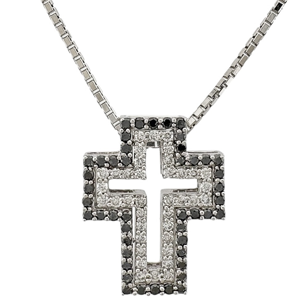 ネックレス 18金 K18ホワイトゴールド ダイヤモンド 中古 美品