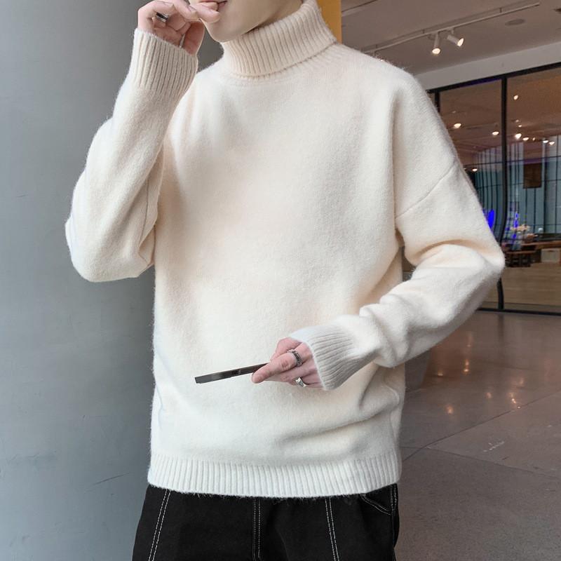 セーター メンズ ニットニットセーター 長袖 無地 トップス プルオーバー タートルネック カジュアル アウトドア 防寒 父の日 プレゼント 紳士服