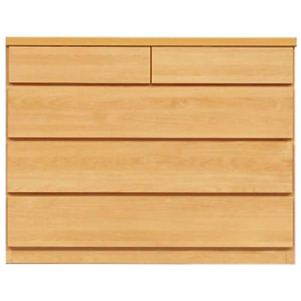 頑丈薄型チェスト/収納棚(4段 幅90cm ナチュラル木目調) 奥行30cm 日本製 『ウスピッタ』(完成品)