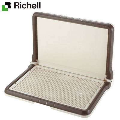 リッチェル しつけ用ステップL型トレー ワイド ダークブラウン RI-4973655591444