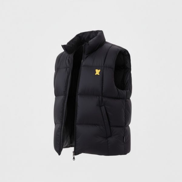 Solid Ripstop Down Vest Black