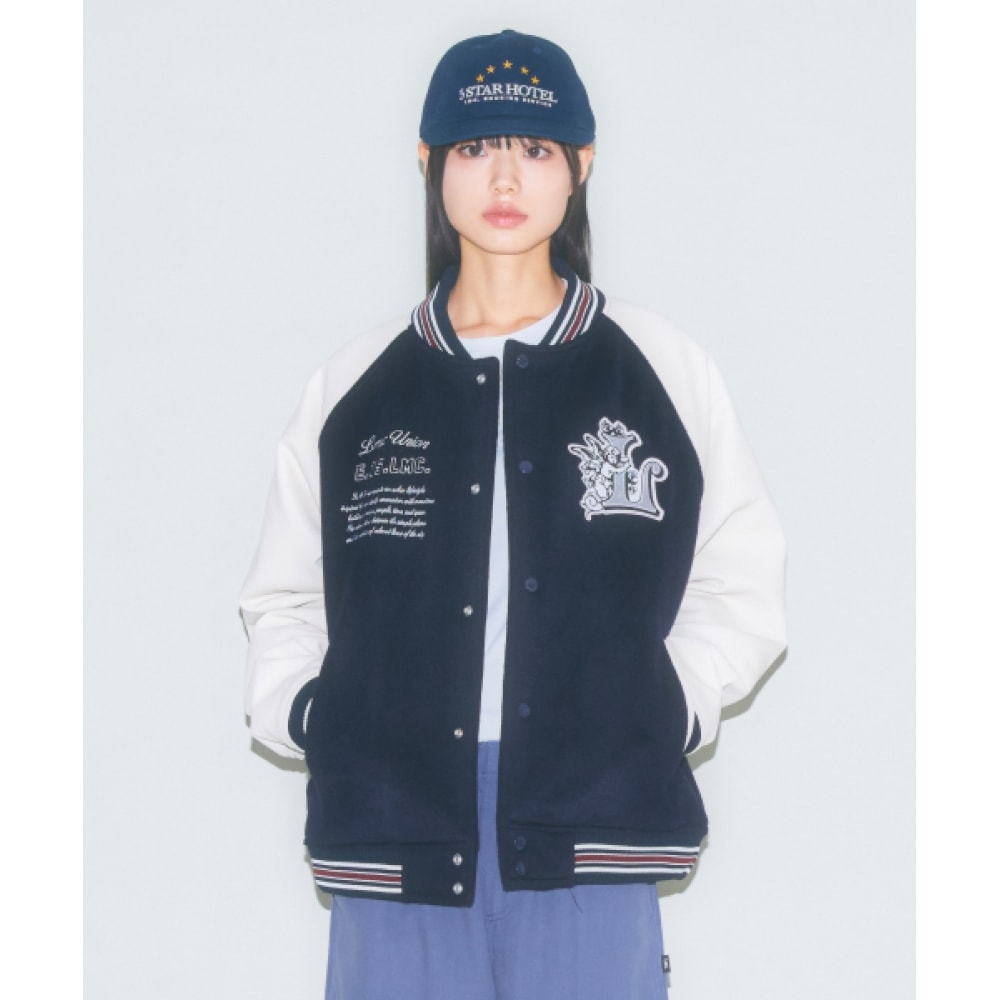 LMC ユニオンエンジェルバーシティジャケットネイビー