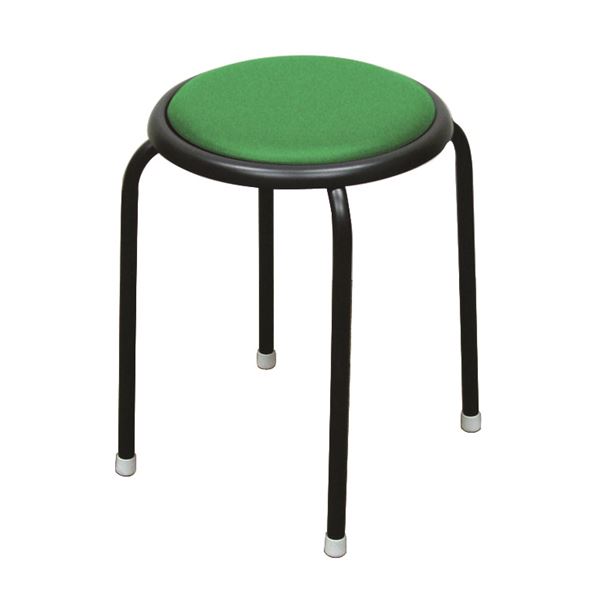 【即納】 シンプル スタッキングチェア 【同色10脚セット グリーンブラック】 幅32cm 日本製 スチール 椅子