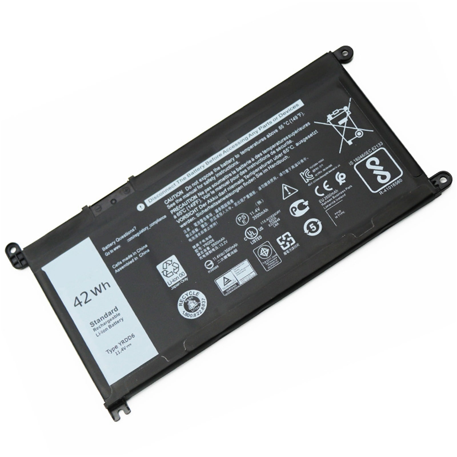 YRDD6 電池・DELLノートパソコン互換 42Wh 3400 5488 5493 5593 P90F 交換用のバッテリー dc909-A767
