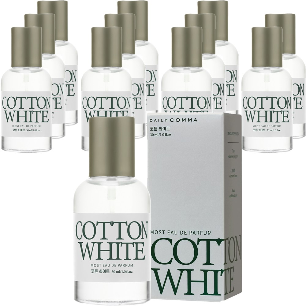 デイリーコンマ女性用モストオードパルファムコットンホワイト30ml12個