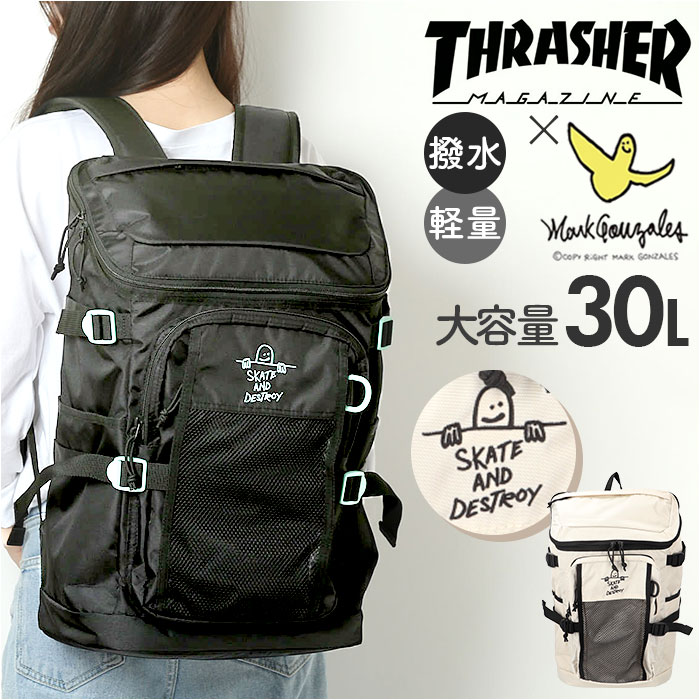 スラッシャー リュック THRASHER THR-298 通販 リュックサック バックパック バッグ ポリエステル 軽量 30l 30リットル レディース メンズ はっ水 撥水 通勤 通学 バック 鞄