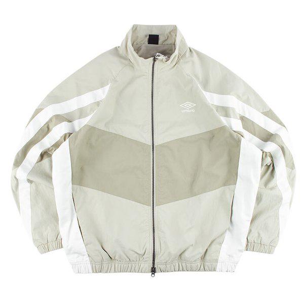 ダブルデッカー スタンネック配色ブルゾン ウインドブレーカー ベージュ UQ121CJK13