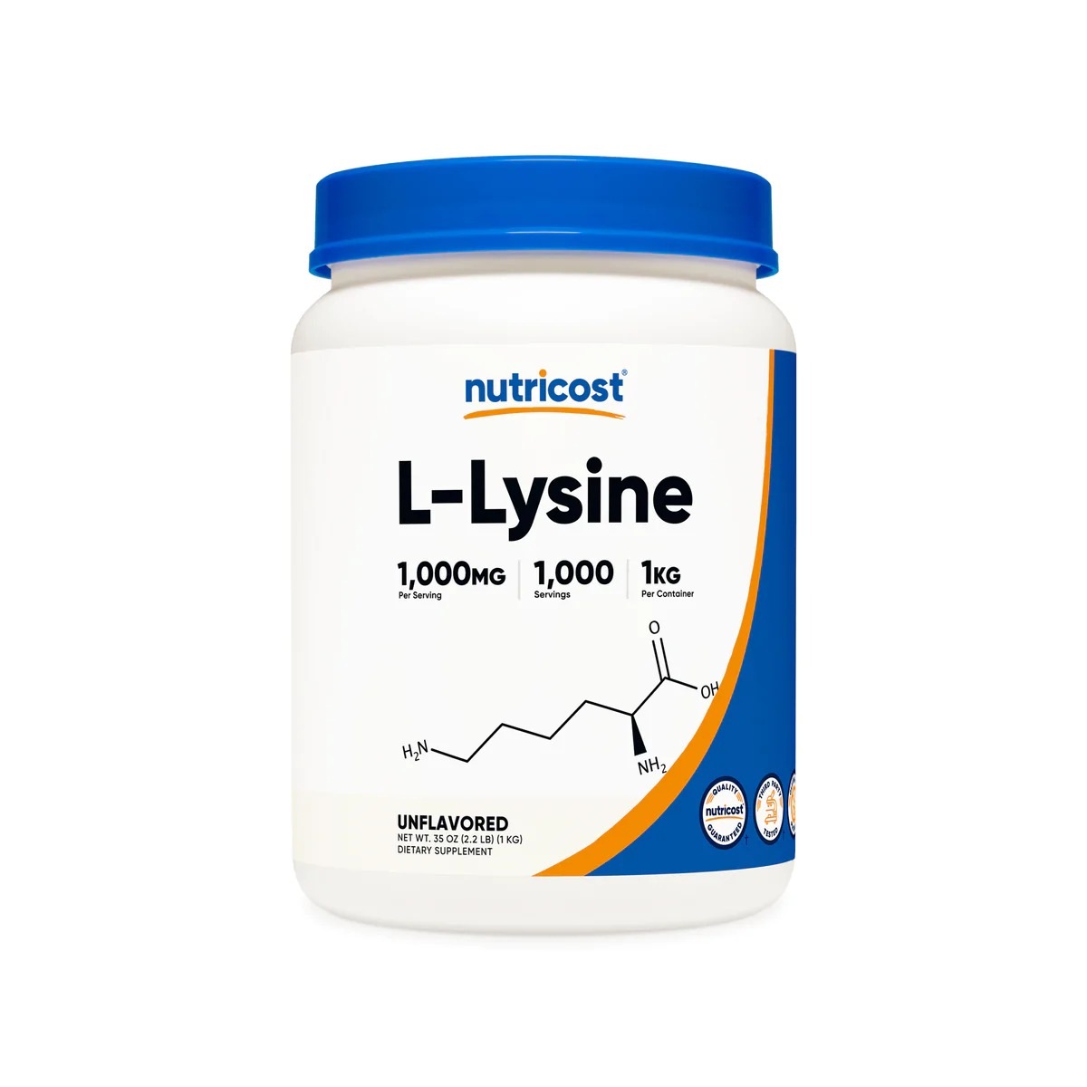 [USA] Nutricost ニュートリコスト L-Lysine Powder 無味 (1 KG)
