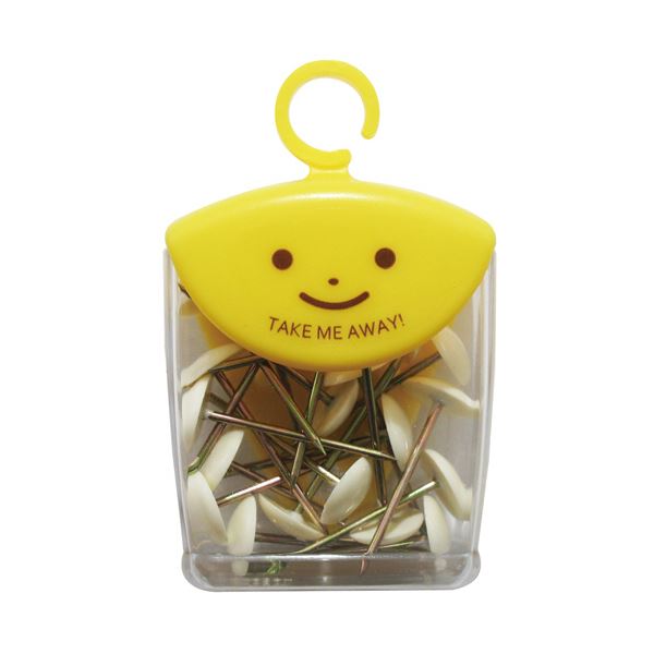 （まとめ）ミツヤ ツレテッテ カーペットピン 白TM-2-WH 1セット（100本）[x3]