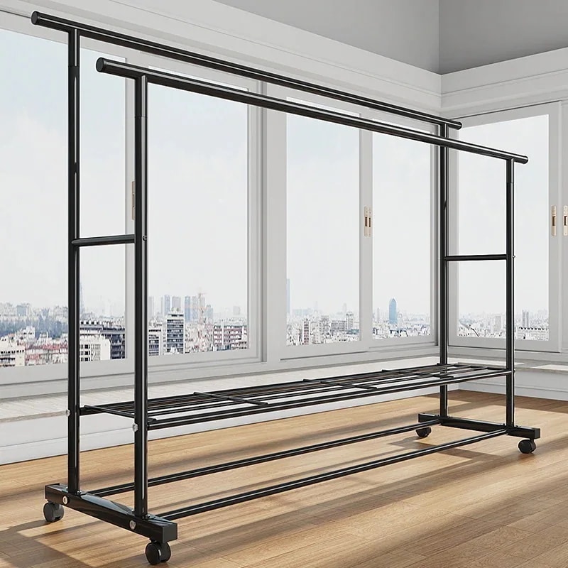 シンプルな洋服ハンガー床から天井まで寝室の洋服ハンガーバルコニー洋服ハンガー家庭用洋服ハンガー寮の洋服ハンガー1651