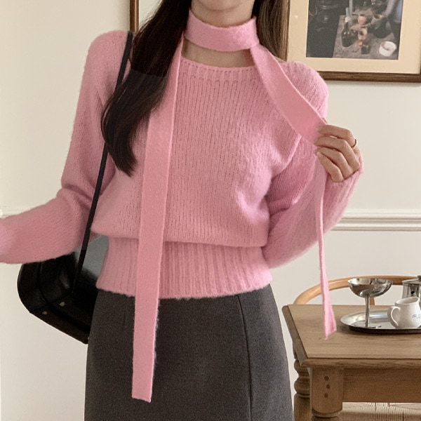 マフラーセットウール混ニット スウェット nt4299