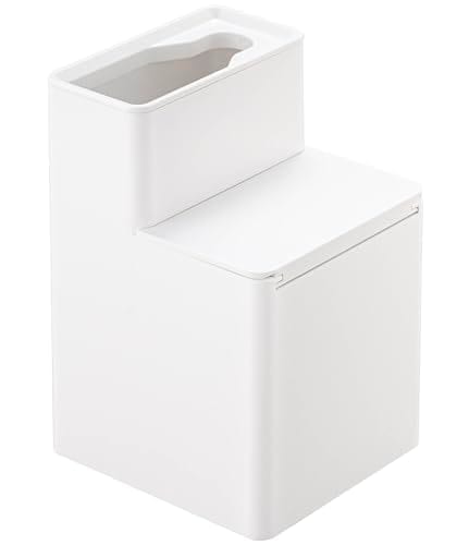 山崎実業(Yamazaki) 替えブラシ 収納付き 流せるトイレブラシ スタンド ホワイト 約W11XD12XH17cm タワー tower ト