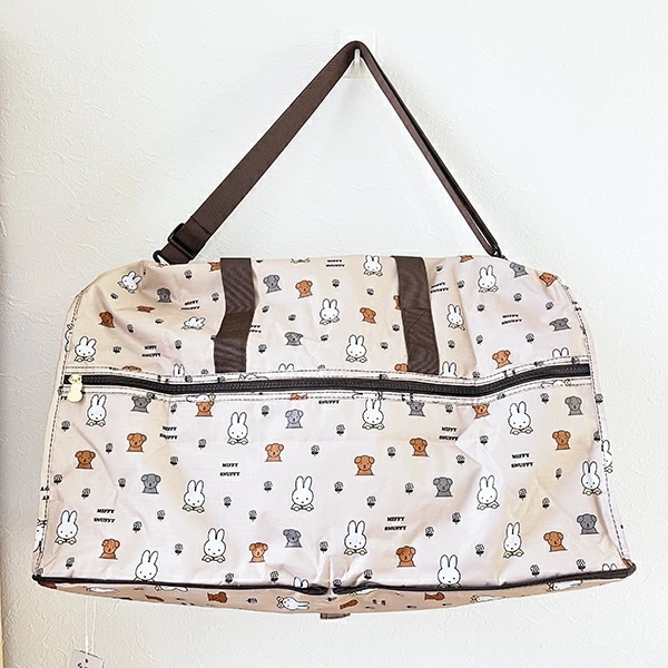 ミッフィー miffy ミッフィー＆スナッフィー 折りたたみボストンバッグ(L) ベージュ トラベル_1702-706354
