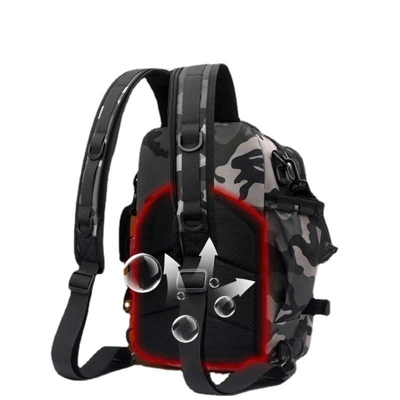 アウトドアリュック ニュールアーバッグ ダブルショルダー シングルショルダー 斜めがけ ルアーロッドバッグ 釣り具 釣具バッグ