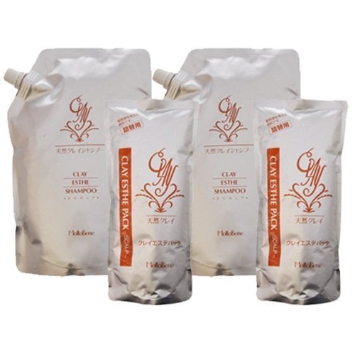 モルトベーネ クレイエステシャンプー 800ml*2本 クレイエステパック 500g*2本 詰替 セ