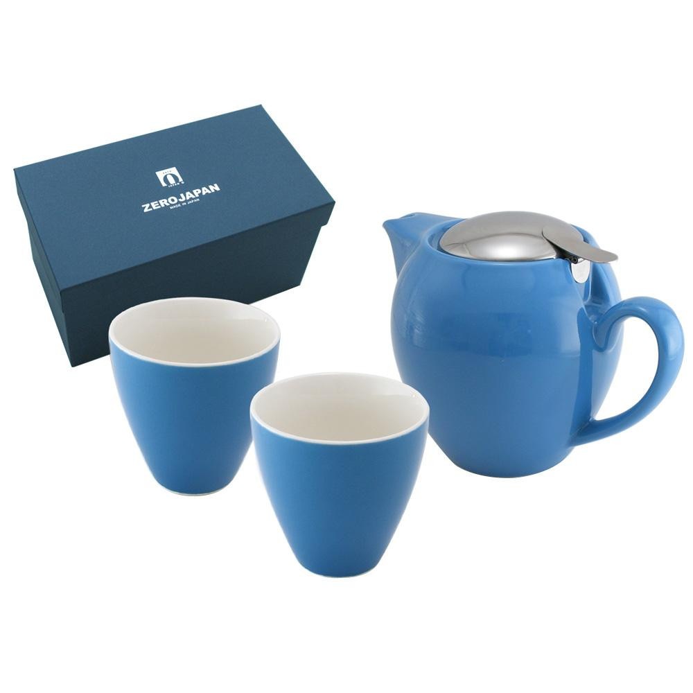 ZERO JAPAN ユニバーサルティーポット4人用+ティーカップトール×2 ZG-004 TR・ターコイズ