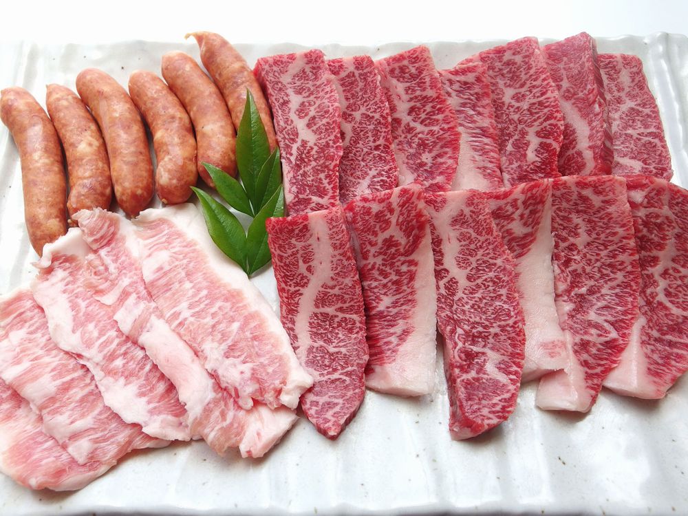 A4 A5 黒毛 和牛 未経産 メス牛 ささ身カルビ豚トロ BBQセット 1.2Kg 牛肉