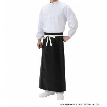 弘進ゴム　ロン耐油　胸無前掛　黒　L　G0526AA