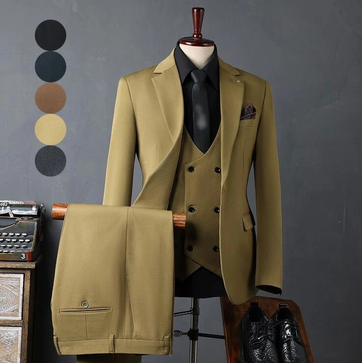 メンズスーツ 通勤 卒業式スーツ 成人式 ビジネススーツ 2点セット 3点セット ジャケット+パンツ+ベスト フォーマルスーツ シングルスーツ 結婚式スーツ 披露宴 忘年会 紳士服 メンズ スーツセッ