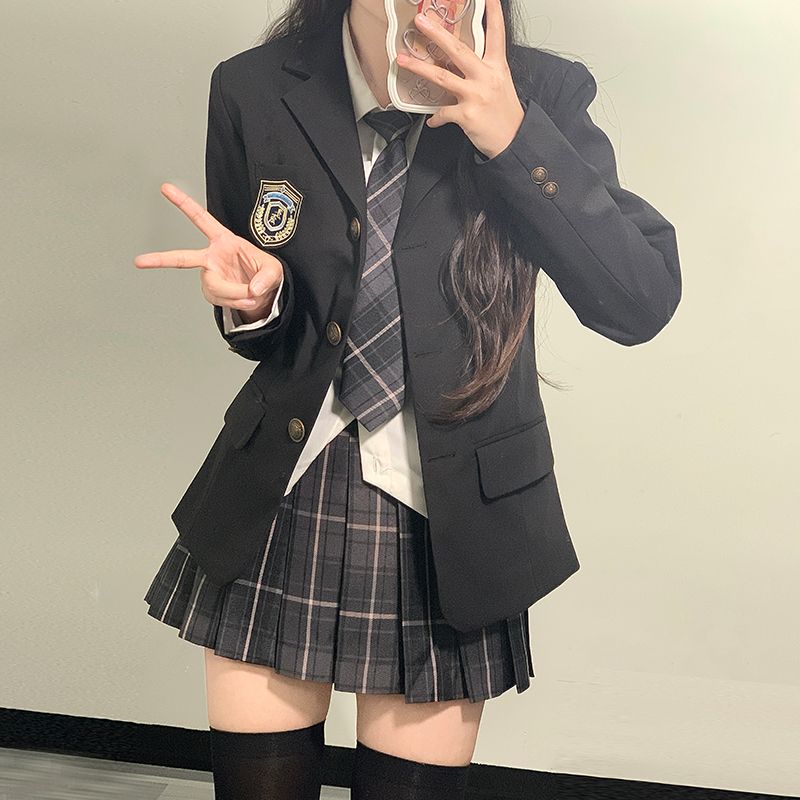 制服 新作スーツ スカートスーツ セット学生服 スリーピース ジャケット JKユニフォーム スーツ レディース 上下セット 韓国制服スーツ セットJK制服