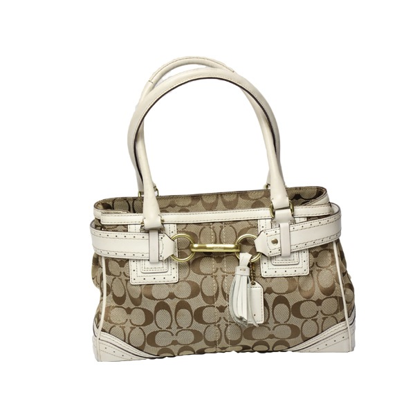 F10507 トートバッグ キャリオール ハンプトンズシグネチャー カーキ×ブラウン