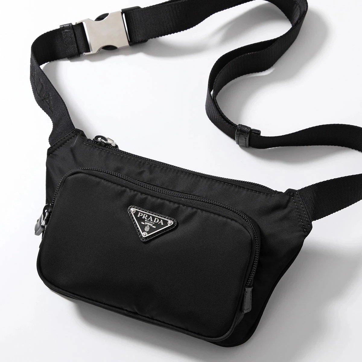 【訳あり】PRADA プラダ ショルダーバッグ 2VH128 OOO 2DMG メンズ Re-Nylon リナイロン クロスボディ トライアングルロゴ 鞄 F0002/NERO