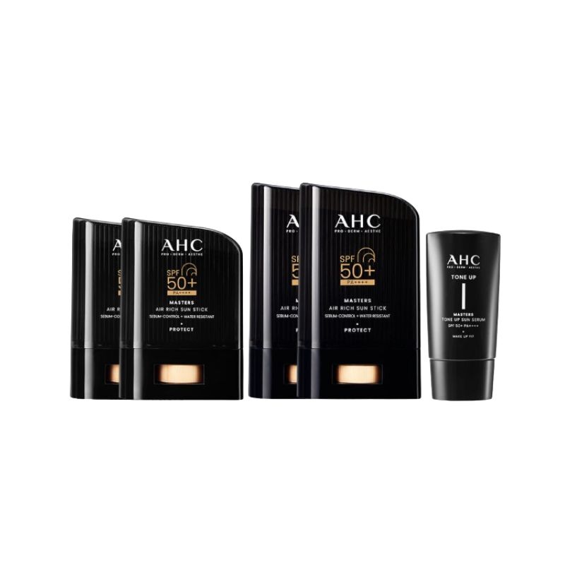マスターズ エアリッチ サンスティック 14g 2本＋22g 2本＋トーンアップ サンセラム 10ml[日焼け止め サンクリーム 有機紫外線遮断剤 ボディ 男女兼用