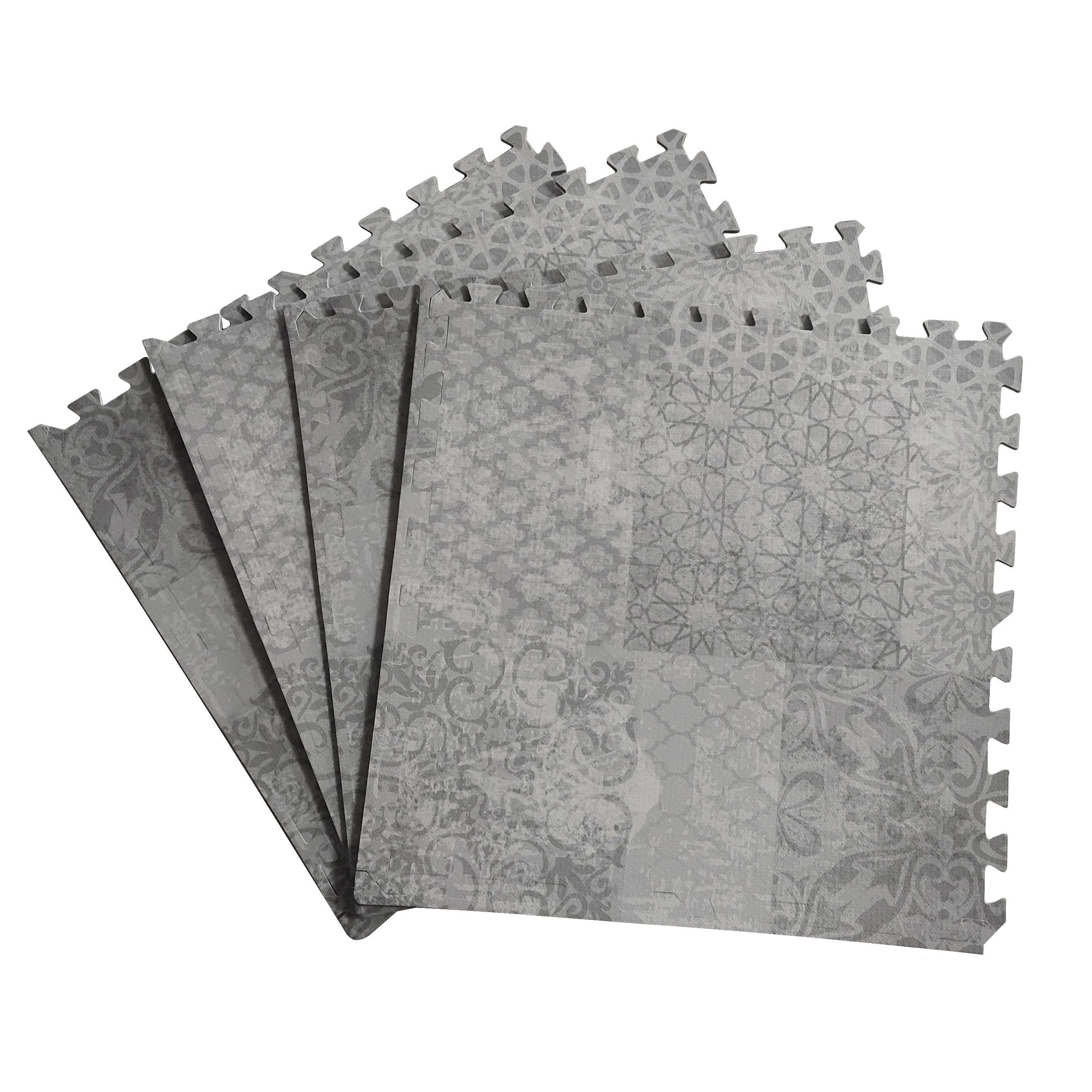 グレイモロッコ ジョイントマット 24枚組 子供マット 大判60cm 厚み12mm 防音 フロアーマット 赤ちゃん フロアマット