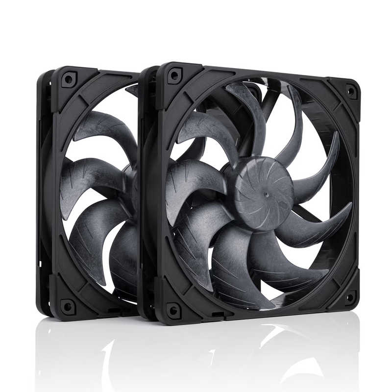 NOCTUA　ケースファンx2 ［140mm / 1500RPM］　NF-A14X25-G2-PWM-SX2-PP-CH-BK