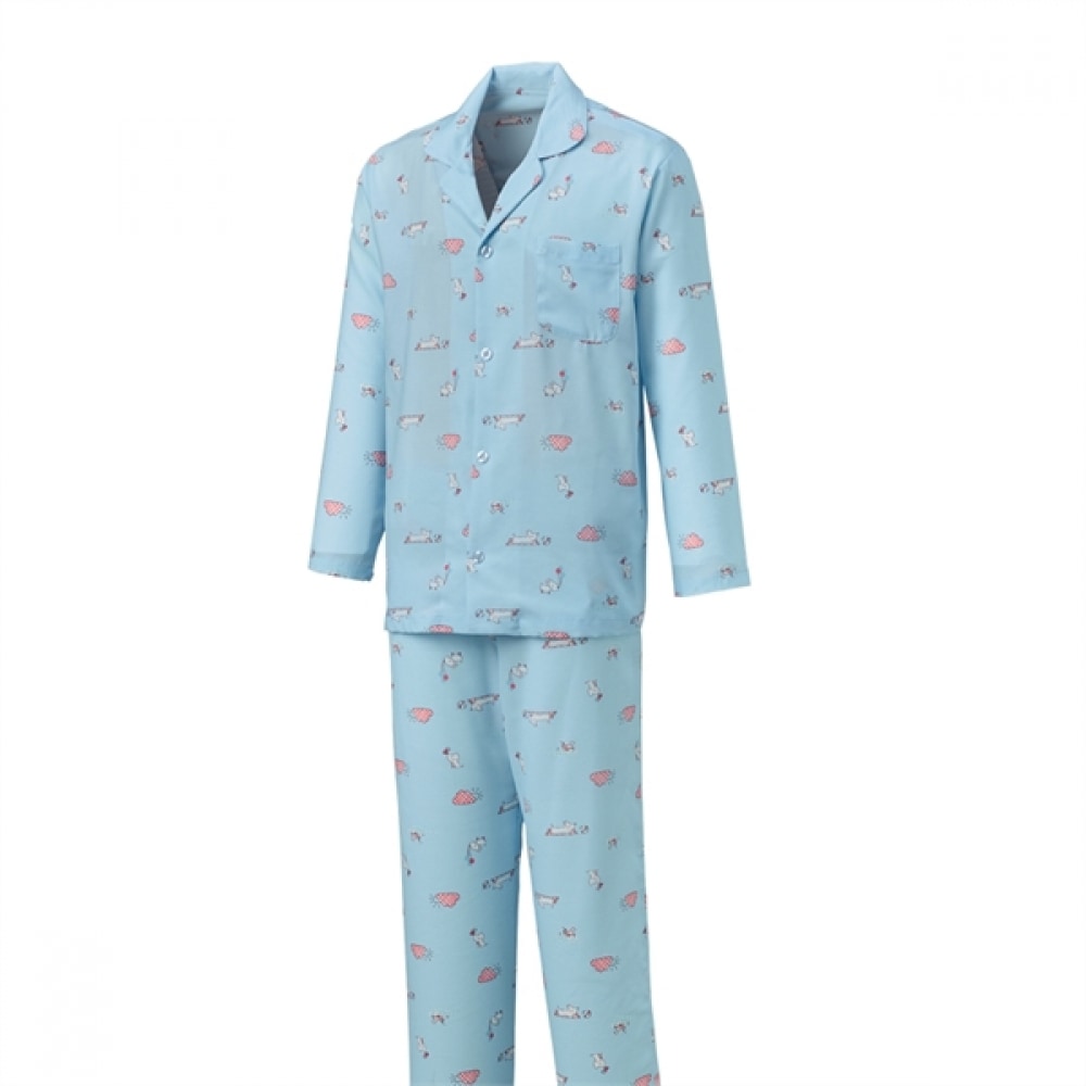 (TRY) メンズ長袖ランナープリントパジャマ #D15