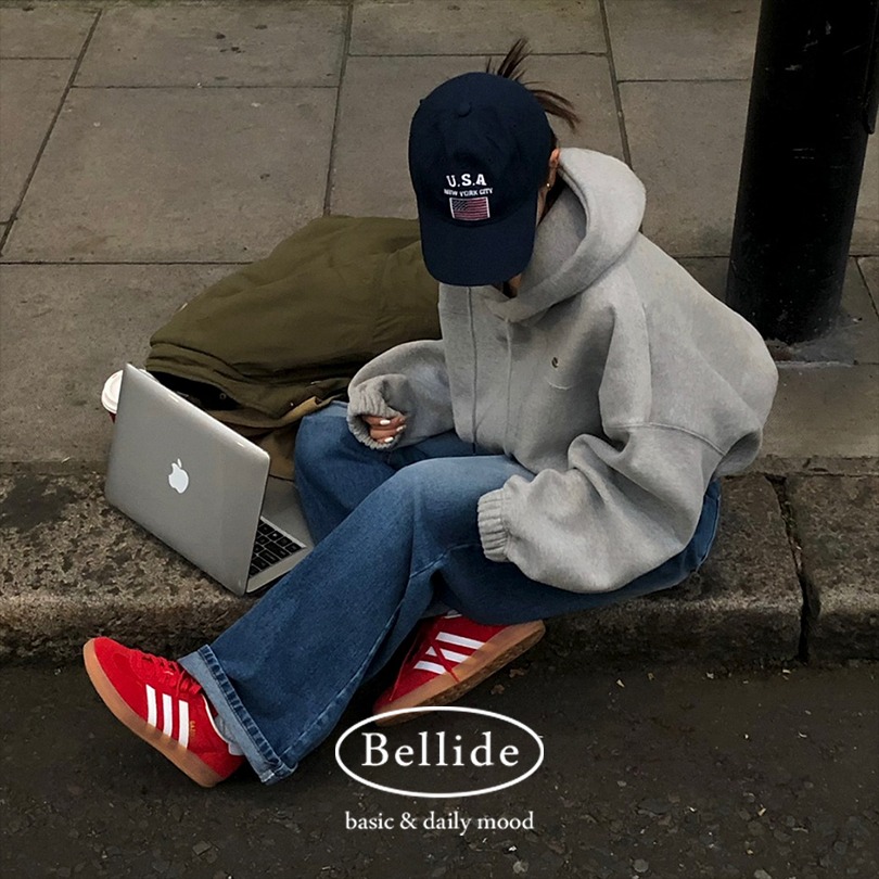 [MADE] 両面起毛ダンプリングラインクロップパーカー ts1380