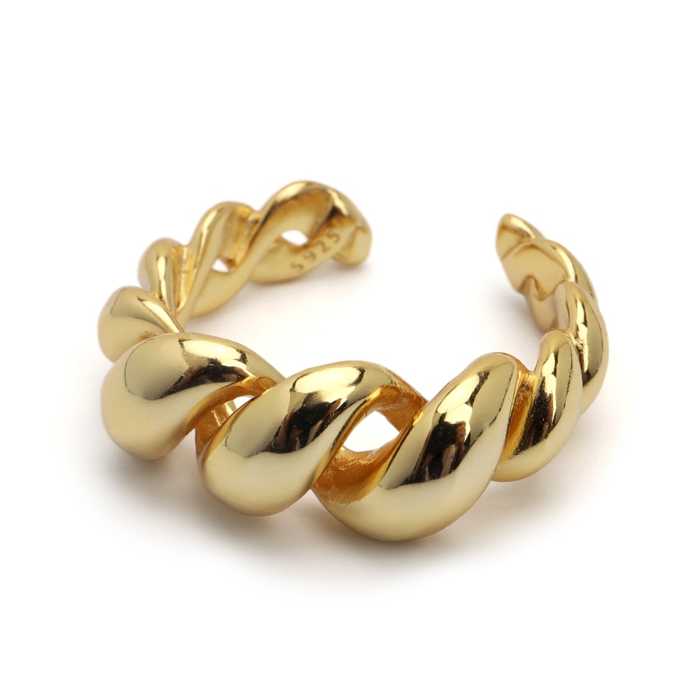 S925 ロープリング 2カラー [cr577]