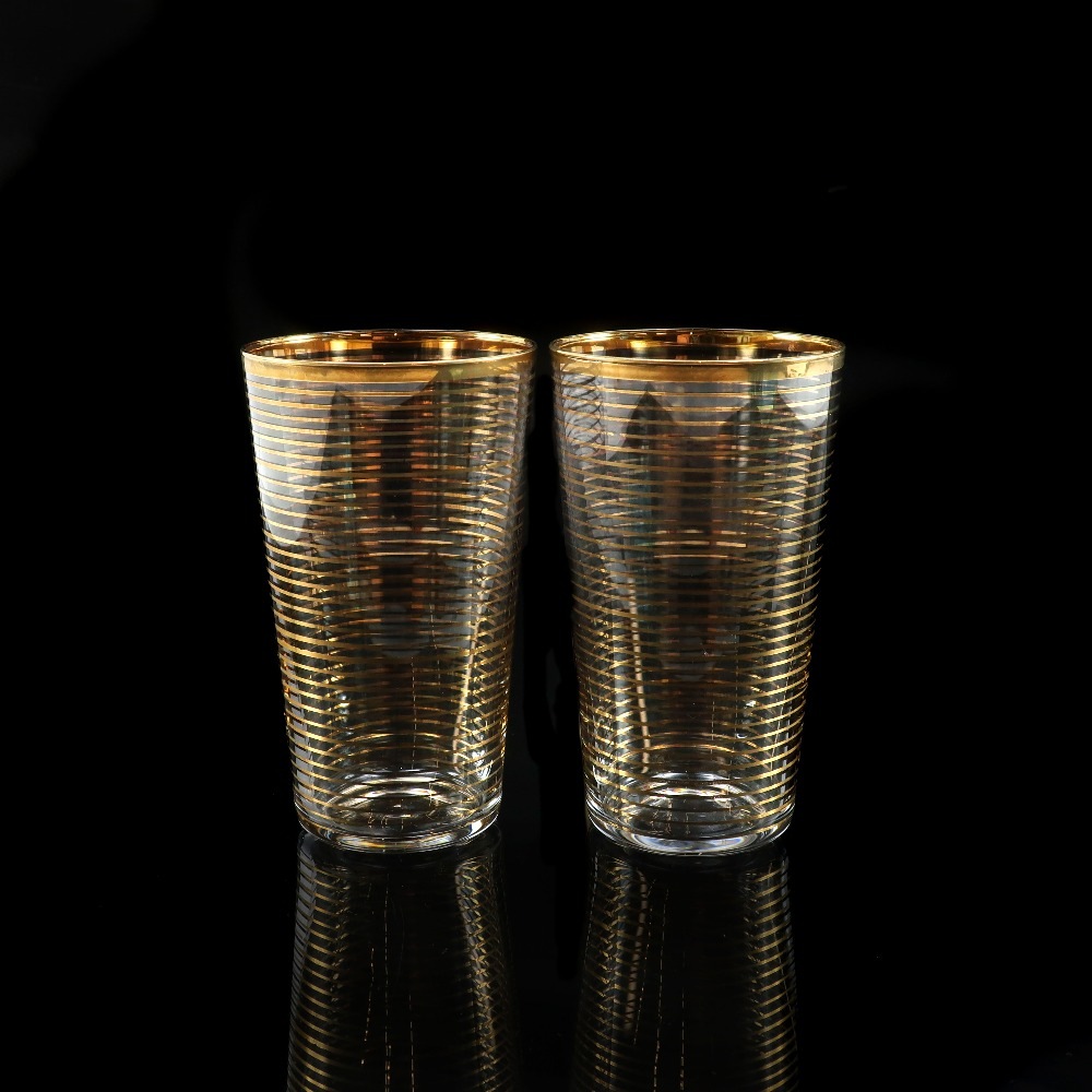 オールドバカラ 金線文グラス 2客 食器 ガラス _ 中古品