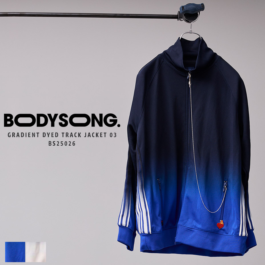 ジャージ メンズ レディース 長袖 ジャケット 上 セットアップ トラックジャケット ライン入り ジップアップ スウェット トップス 韓国 普段着 グラデーション フードなし 青 ブルー 白 ホワイト