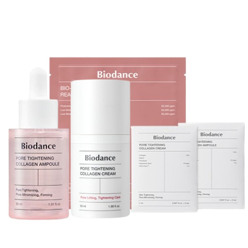 フォア タイトニング コラーゲン アンプル 30ml+クリーム50ml(マスクパック 1枚 アンプル+クリームシャシェ5枚)